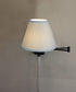 Dimmable Swing Arm Wall Light Bronze Brown Finish with Light Oatmeal Lampshade - For Bedside, Living Room, Reading Chair
