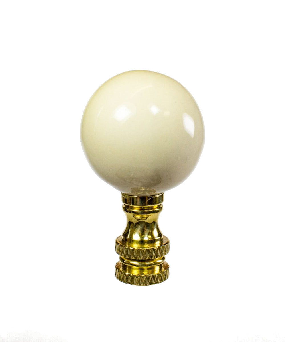LampsUSA Finials Antique White Ceramic Ball Finial PC64124