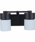 District 2-Light Vanity Flat Black