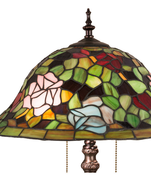 Meyda Tiffany 2-Light Rose Bus Table Lamp 28406