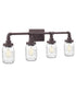 Squire Extra Large 4-light Bath Light Rustic Black