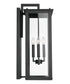 Hunt 4-Light Outdoor Wall Mount Rain or Shine - Black with Clear Glass