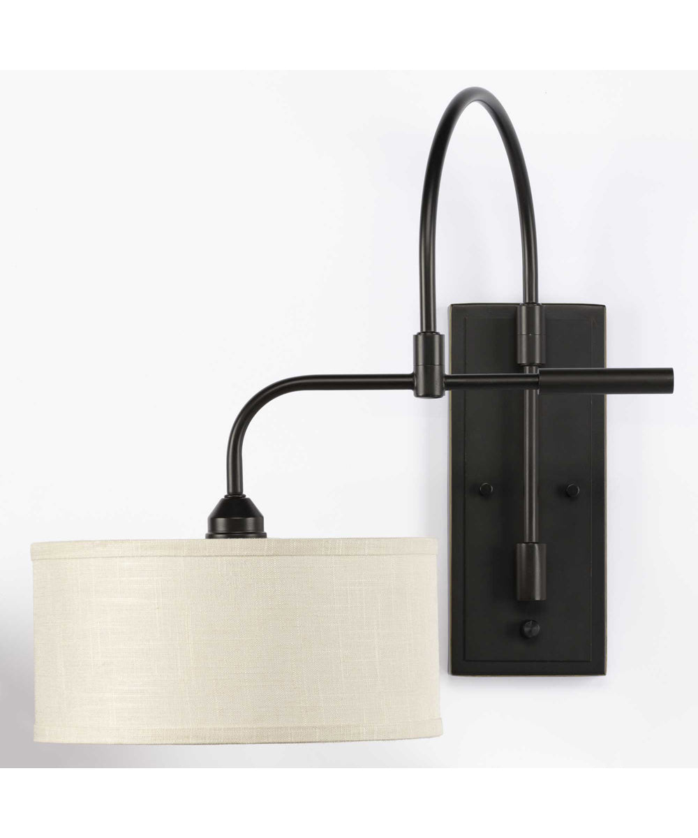 Kempsey 1-Light Swing Arm Wall Bracket Antique Bronze