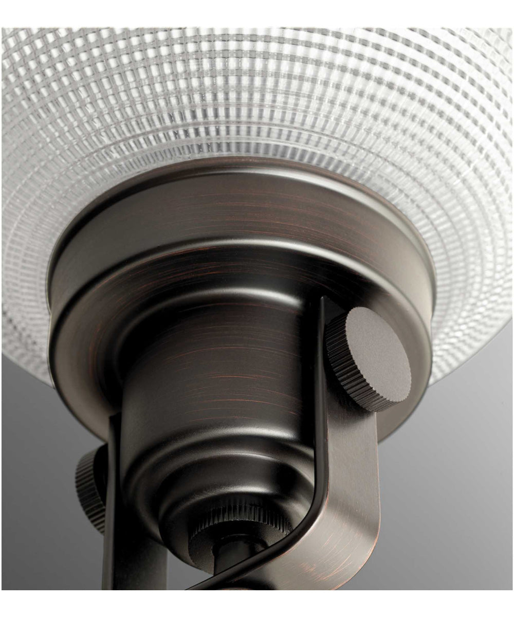 Archie 1-Light Double Prismatic Glass Coastal Mini-Pendant Light Venetian Bronze