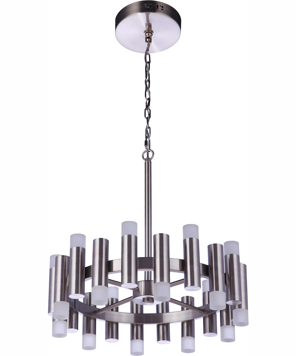 Simple Lux 2-Light Chandelier Brushed Polished Nickel
