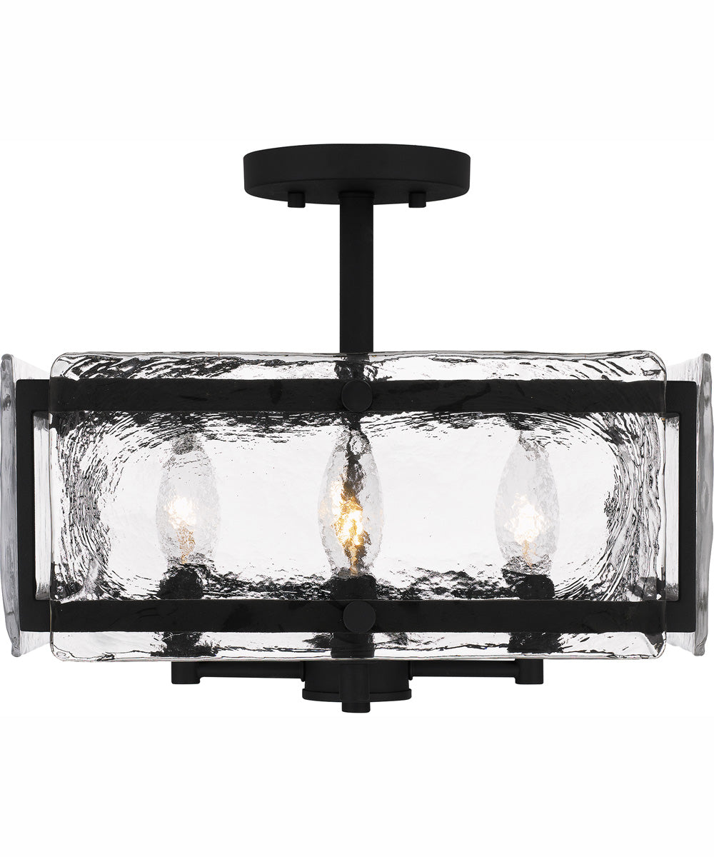 Quoizel Semi-Flush Mount Medium 4-light Semi Flush Mount Earth Black