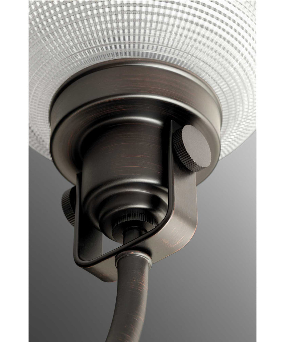 Archie 2-Light Clear Double Prismatic Glass Coastal Bath Vanity Light Venetian Bronze