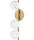Selene 3-Light Large Three Light Sconce in Lacquered Brass