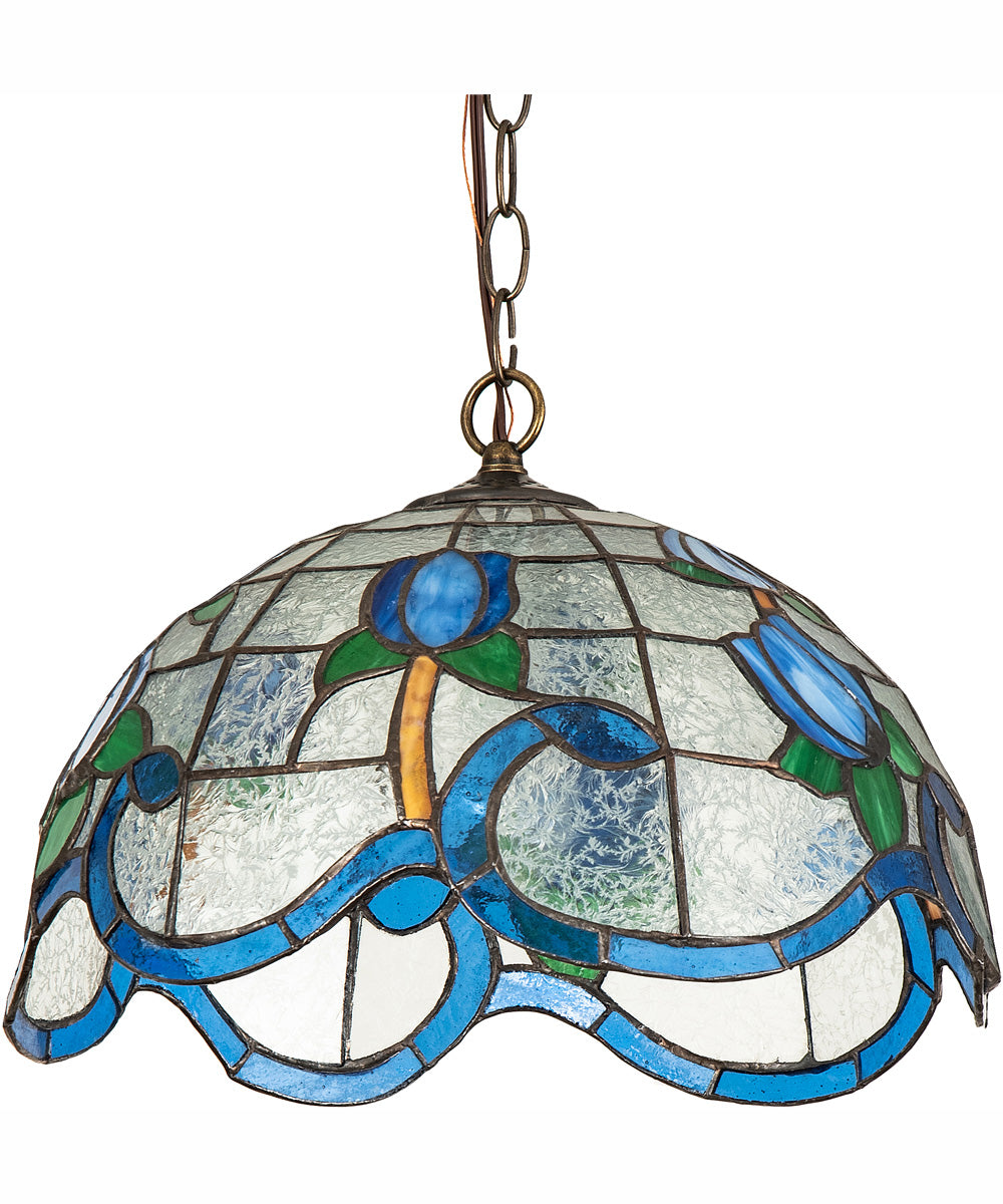 14" Wide Roseborder Pendant
