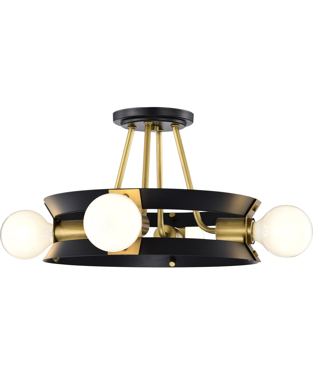 Marsden 4-Light Close-to-Ceiling Matte Black