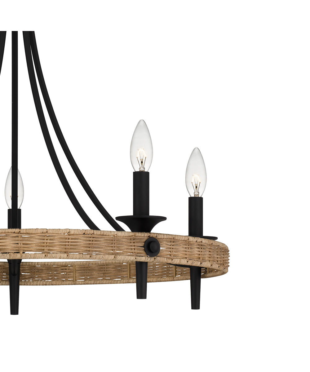 Catania 5-light Chandelier Matte Black