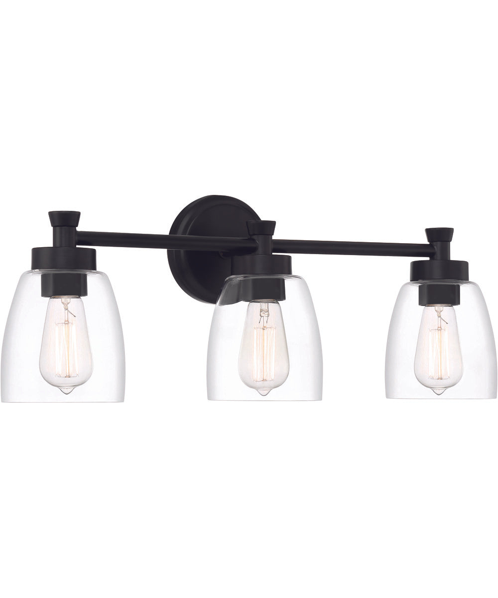 Henning 3-Light Vanity Flat Black