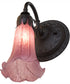 5.5" Wide Lavender Tiffany Pond Lily Wall Sconce