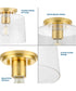 Adley  1-Light Clear Glass New Traditional Flush Mount Light Satin Brass
