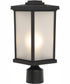 Resilience Lanterns 1-Light Outdoor Post Mount Matte Black