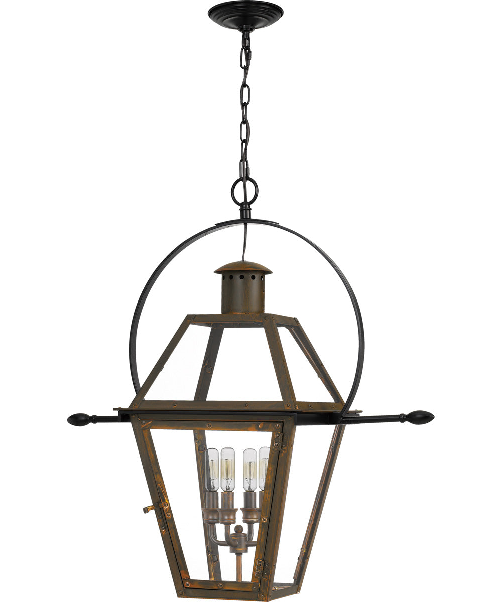 Rue De Royal 4-light Pendant Industrial Bronze