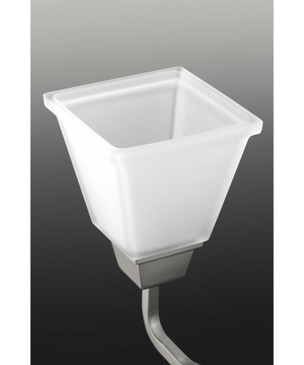 Clifton Heights 6-Light Etched Glass Craftsman Chandelier Light Brushed Nickel