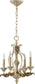 16"W Florence 4-Light Chandelier Pachment White