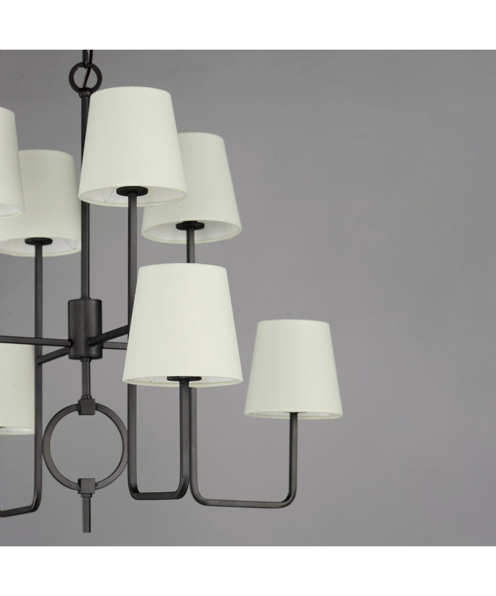 Paoli 8-Light Chandelier Charcoal Bronze