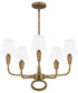 Mallory 5-light Chandelier Weathered Brass
