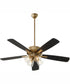 52" Ovation Ceiling Fan Aged Brass