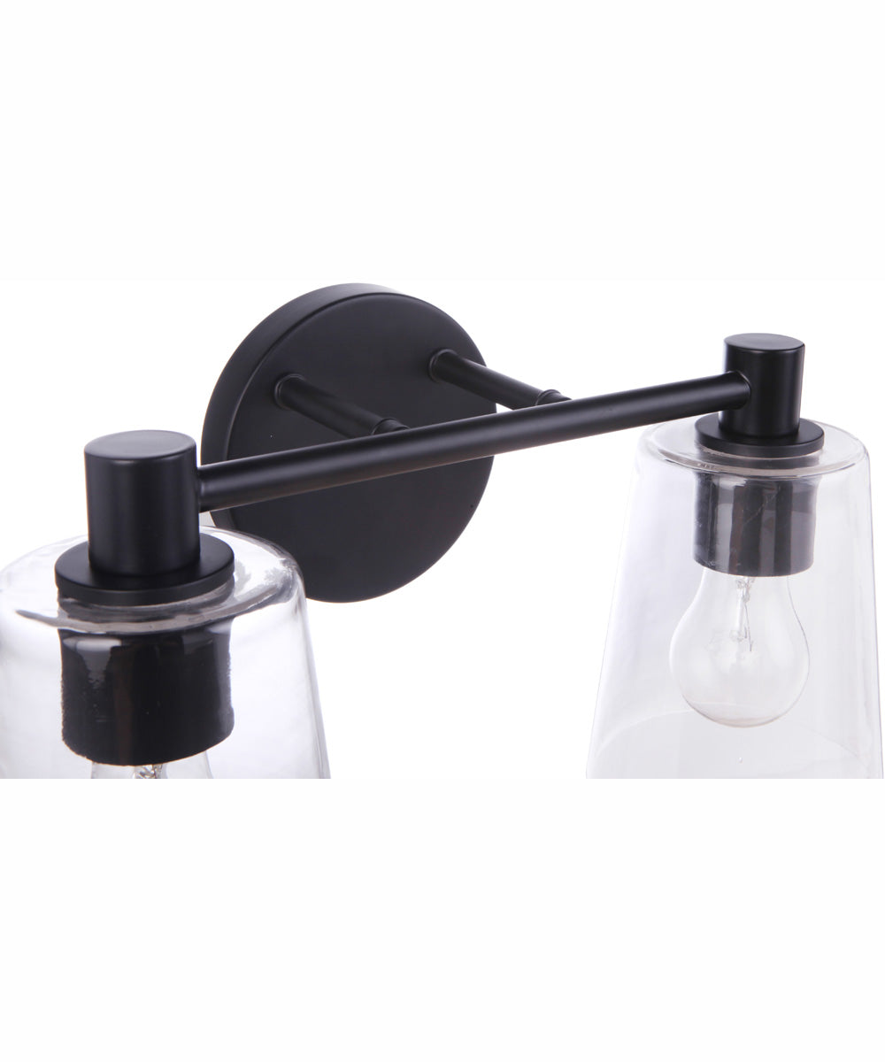 Emilio 2-Light Vanity Flat Black