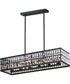 Madeline 10-Light Linear Island Pendant Black