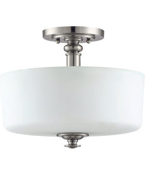 Dardyn 3-Light Convertible Semi Flush Brushed Polished Nickel