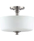 Dardyn 3-Light Convertible Semi Flush Brushed Polished Nickel
