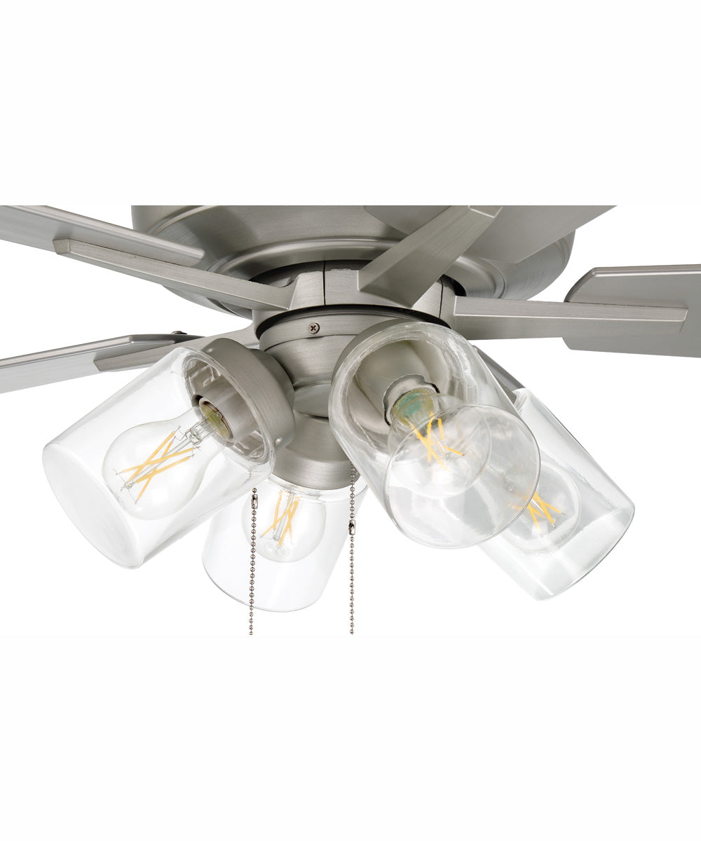 60" Outdoor Super Pro 104 4-Light Indoor/Outdoor Ceiling Fan Painted Nickel