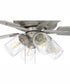 60" Outdoor Super Pro 104 4-Light Indoor/Outdoor Ceiling Fan Painted Nickel