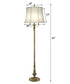 67"H Antique Brass Signature by Stiffel Floor Lamp, 3-Way