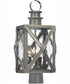 Artistic-Lighting 3-Light Post Lantern Olde Bay Finish/Clear Water Glass