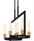 Quoizel Linear Chandelier 8-light Island Light Matte Black