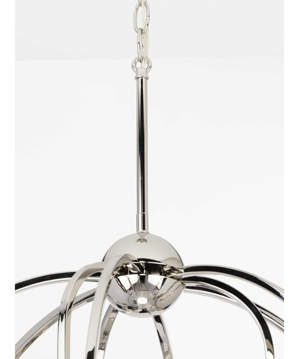 Seneca 9-Light Farmhouse Chandelier Light Polished Nickel