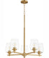 Veno 5-light Chandelier Aged Brass