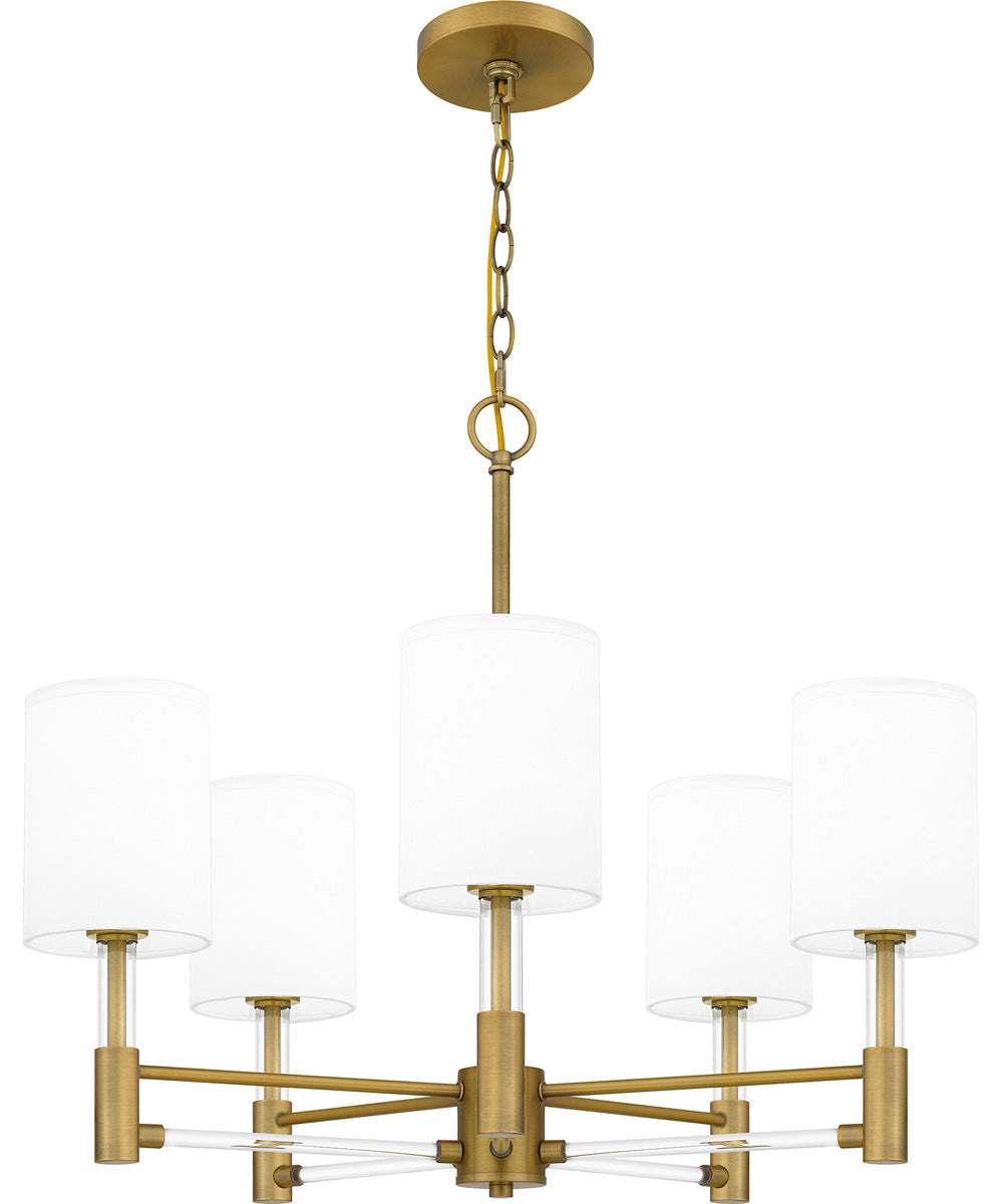 Gretchen 5-light Chandelier Aged Brass