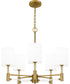 Gretchen 5-light Chandelier Aged Brass