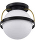 Lakeshore 1-Light Close-to-Ceiling Matte Black