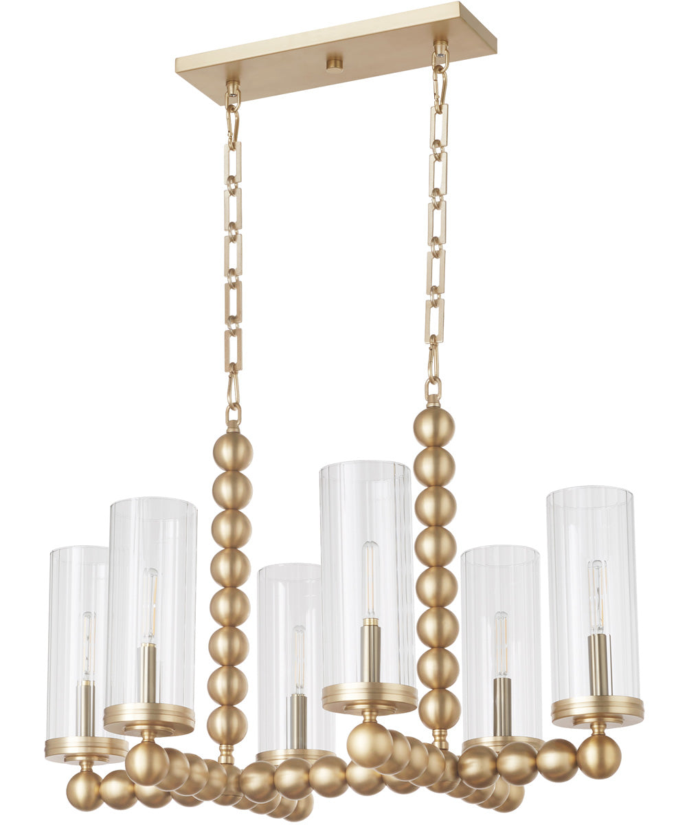 Tamara Day's Lee Boulevard 6-light Chandelier Aged Brass