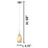 Batista 4.75"W 1-Light  Mini Pendant Light Fixture by Eglo Matte Nickel Finish with White Wiped Glass