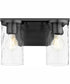Steinway 2-light Bath Vanity Light Matte Black