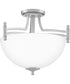 Billingsley Medium 2-light Semi Flush Mount Brushed Nickel