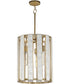 Miramar 3-Light Foyer Pendant Capiz / Natural Aged Brass