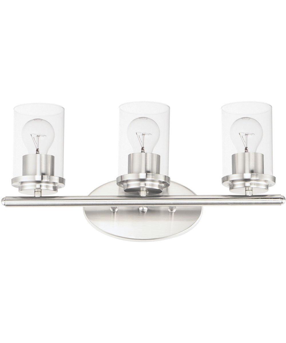 Corona 3-Light Bath Vanity Satin Nickel