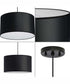 Markor 1-Light Black Parchment Shade Transitional Pendant Brushed Nickel;Matte Black;Vintage Brass