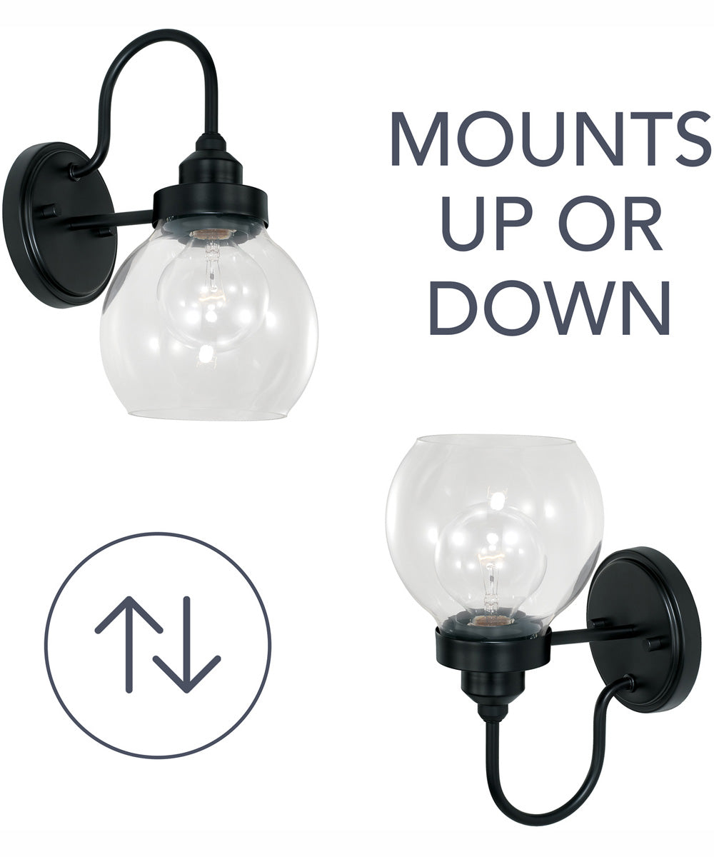 Brecken 1-Light Sconce Matte Black