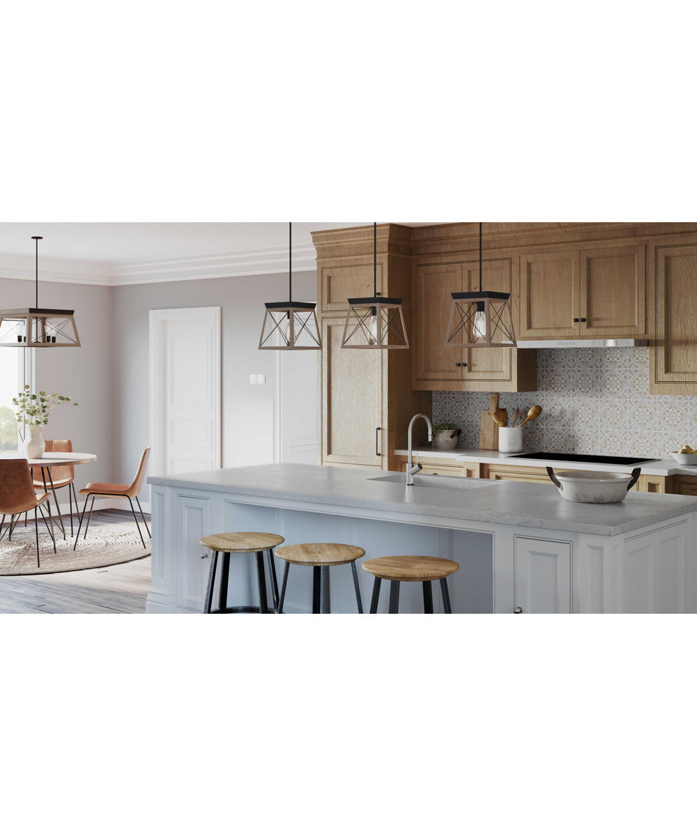 Briarwood 1-Light Coastal Mini-Pendant Light Antique Bronze