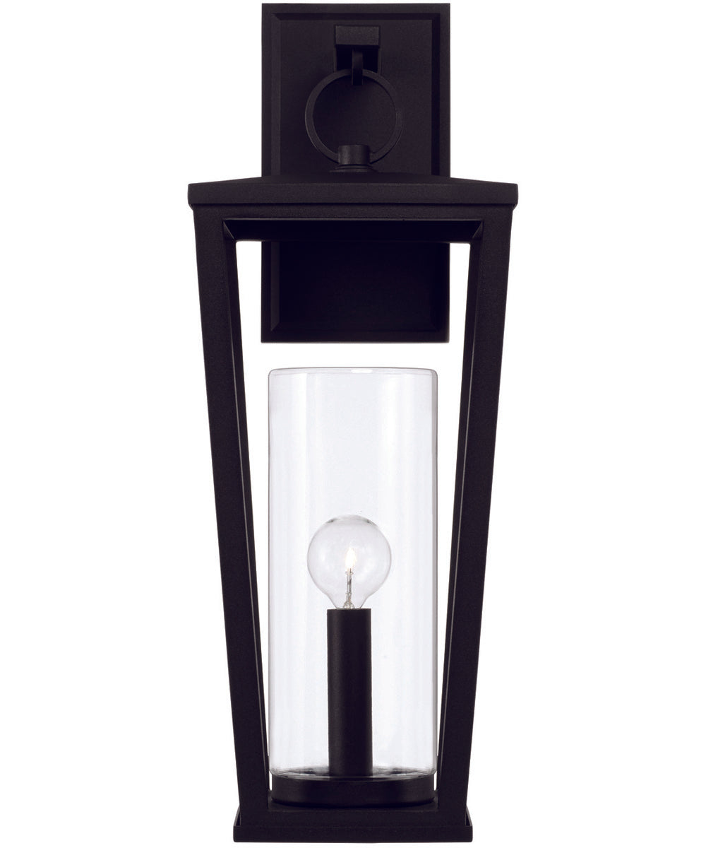 Elliott 1-Light Outdoor Wall-Lantern Rain or Shine - Black