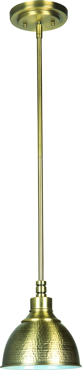 8"W Timarron 1-Light Mini Pendant Light Legacy Brass
